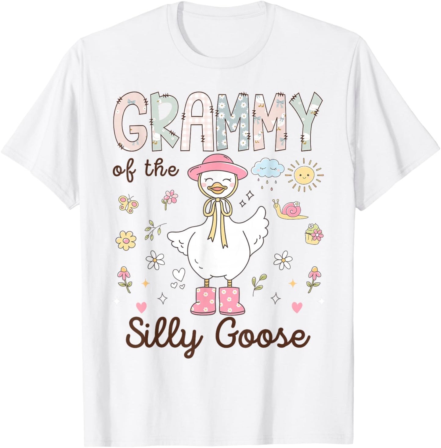 Grammy of The Silly Goose First Birthday Girl Family T-Shirt - T-Shirt | White
