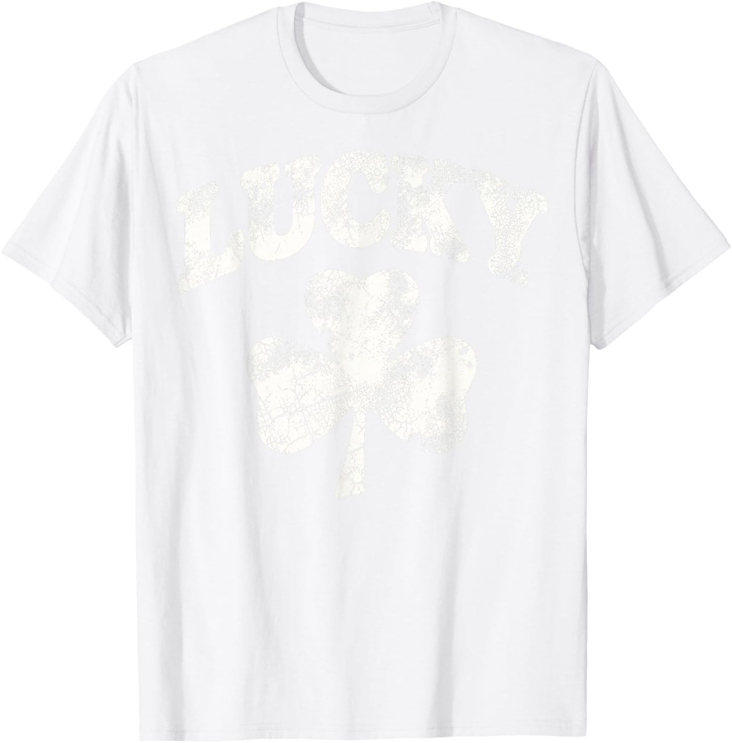 Vintage St.Patrick’s Day Shenanigans Lucky Shamrock T-Shirt - T-Shirt | White