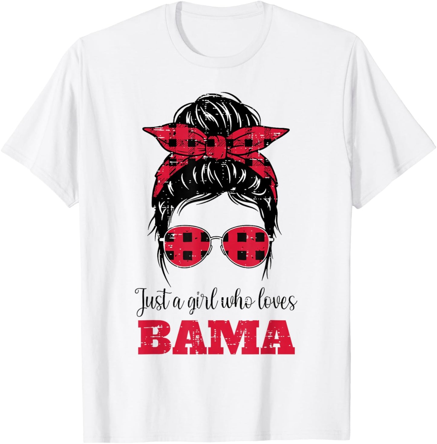Just A Girl Who Loves Alabama Women Kids Girls Youth Teen T-Shirt - T-Shirt | White