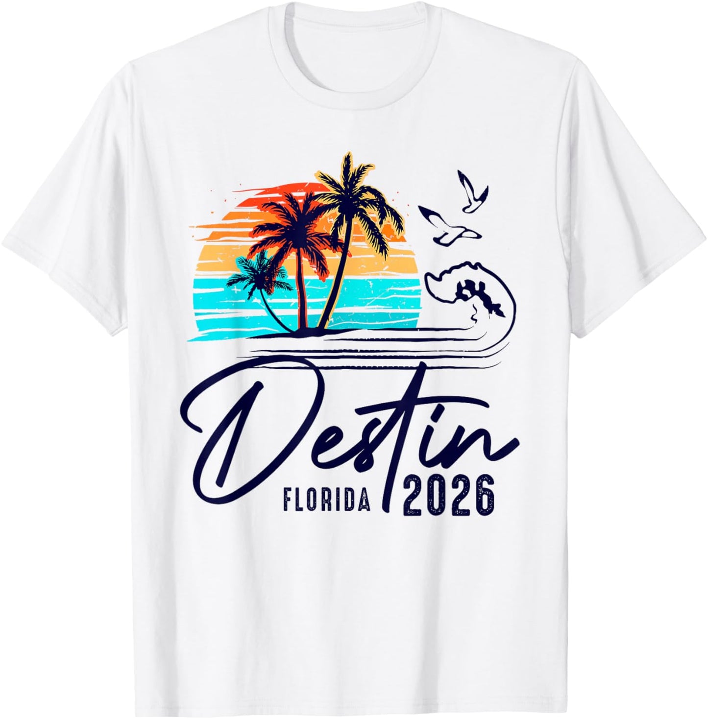 Destin Florida 2026 Vacation Beach Matching Family Group T-Shirt - T-Shirt | White