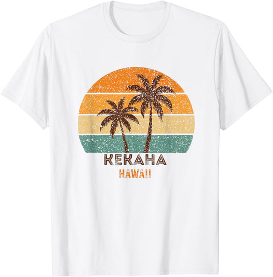 Kekaha Hawaii Retro Vintage Souvenir Gift T-Shirt - T-Shirt | White