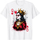 Queen of Hearts Vintage Card Girl Women Funny Valentines T-Shirt - T-Shirt | White
