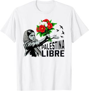 Palestina Libre T-Shirt - T-Shirt | White