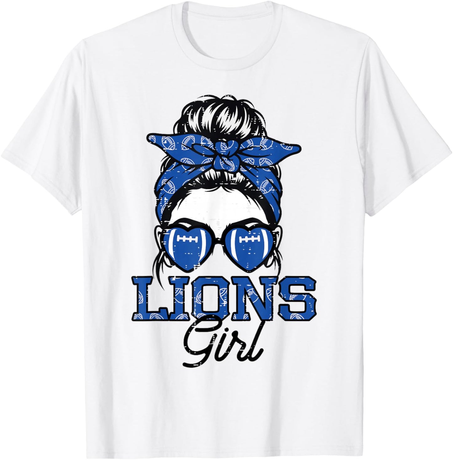Lion Girl Sunglasses Women Kids Boys Girls Youth Men Teen T-Shirt - T-Shirt | White