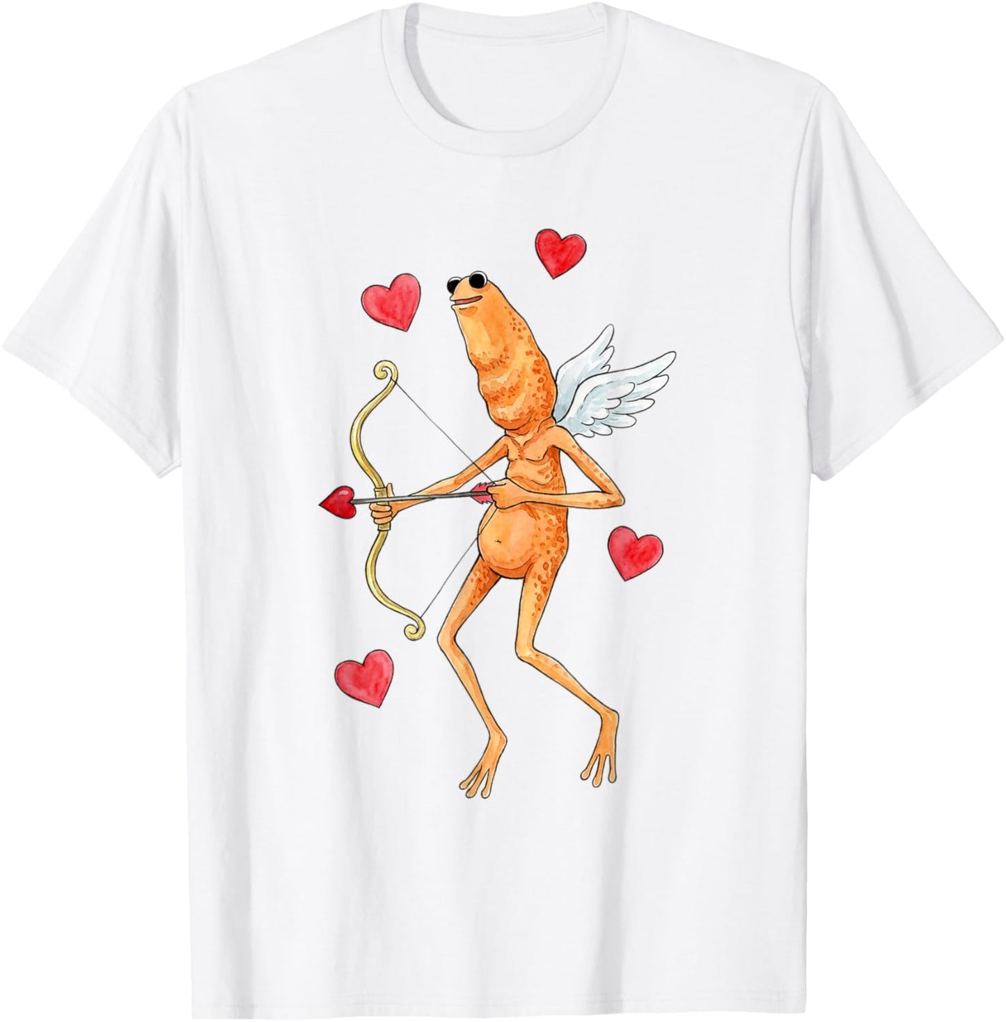 Marcus The Worm Valentine Cupid Meme Design T-Shirt - T-Shirt | White