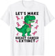 Let's Make Breast Cancer Extinct Pink Dinosaur Kids Boy Girl T-Shirt - T-Shirt | White