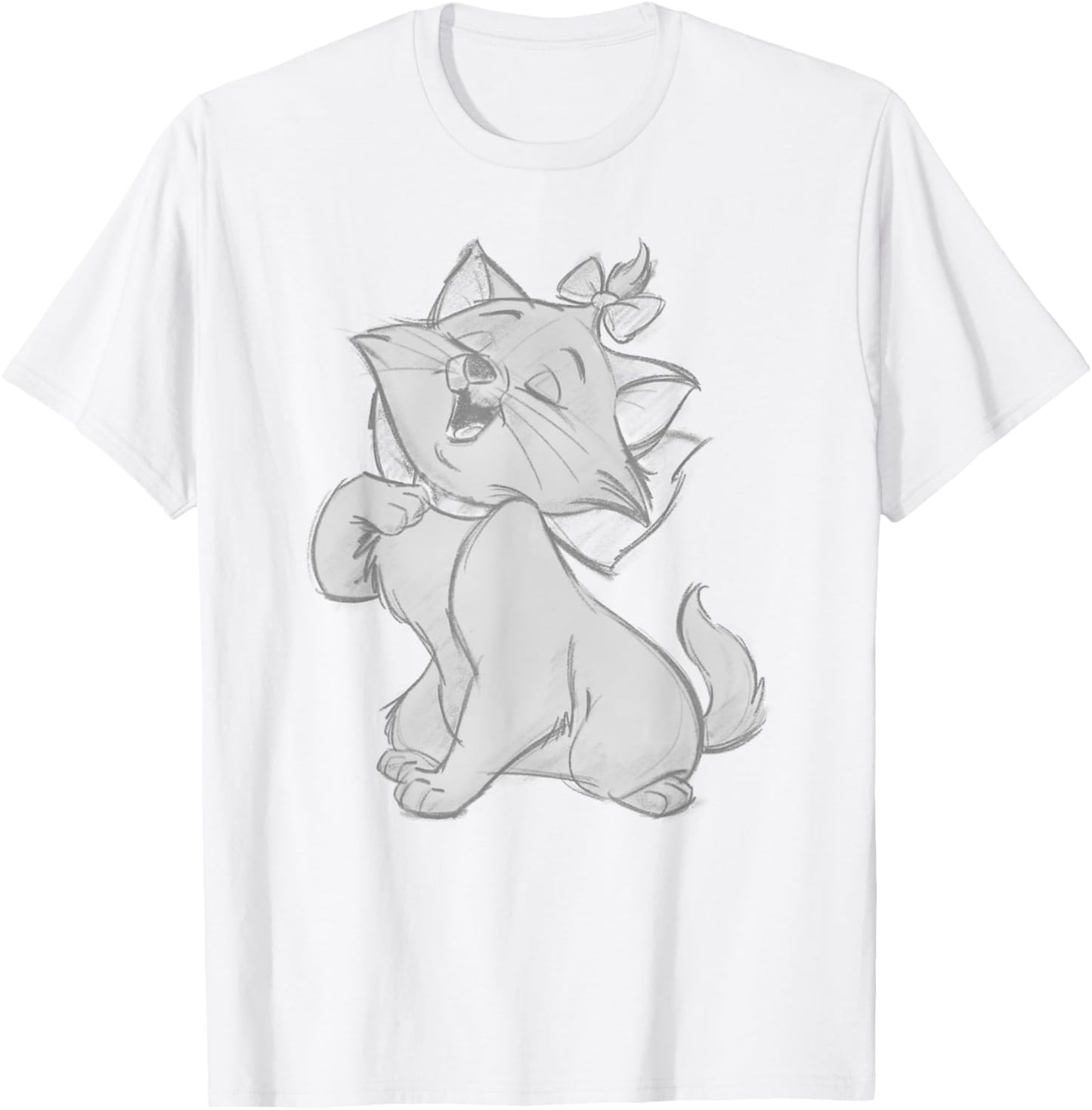 Disney The Aristocats Cute Singing Marie Sketch Style Art T-Shirt - T-Shirt | White