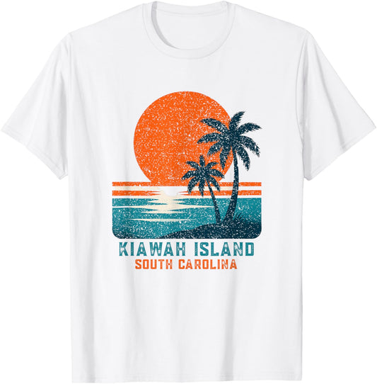 Kiawah Island South Carolina Retro Vintage Souvenir Gift T-Shirt - T-Shirt | White