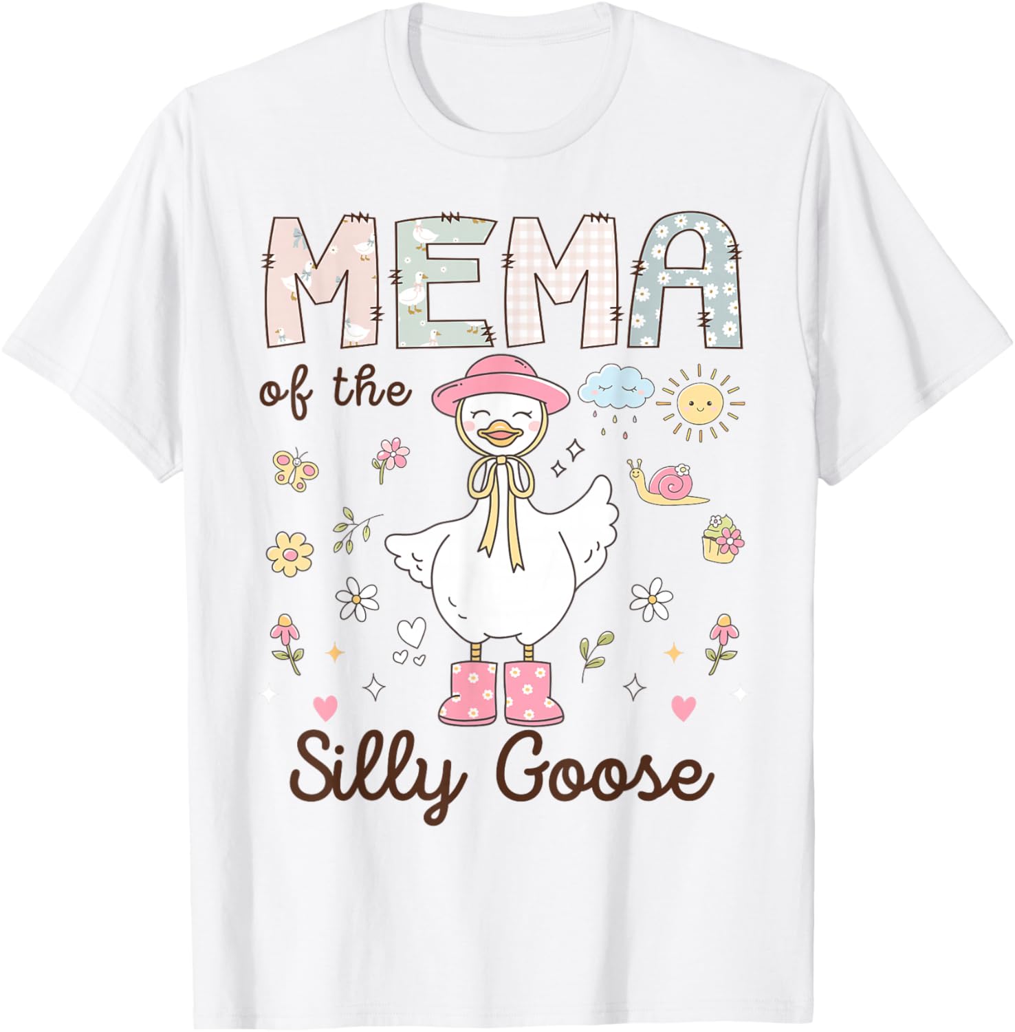 Mema of The Silly Goose First Birthday Girl Family T-Shirt - T-Shirt | White