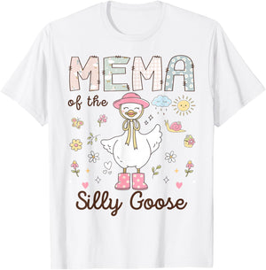 Mema of The Silly Goose First Birthday Girl Family T-Shirt - T-Shirt | White