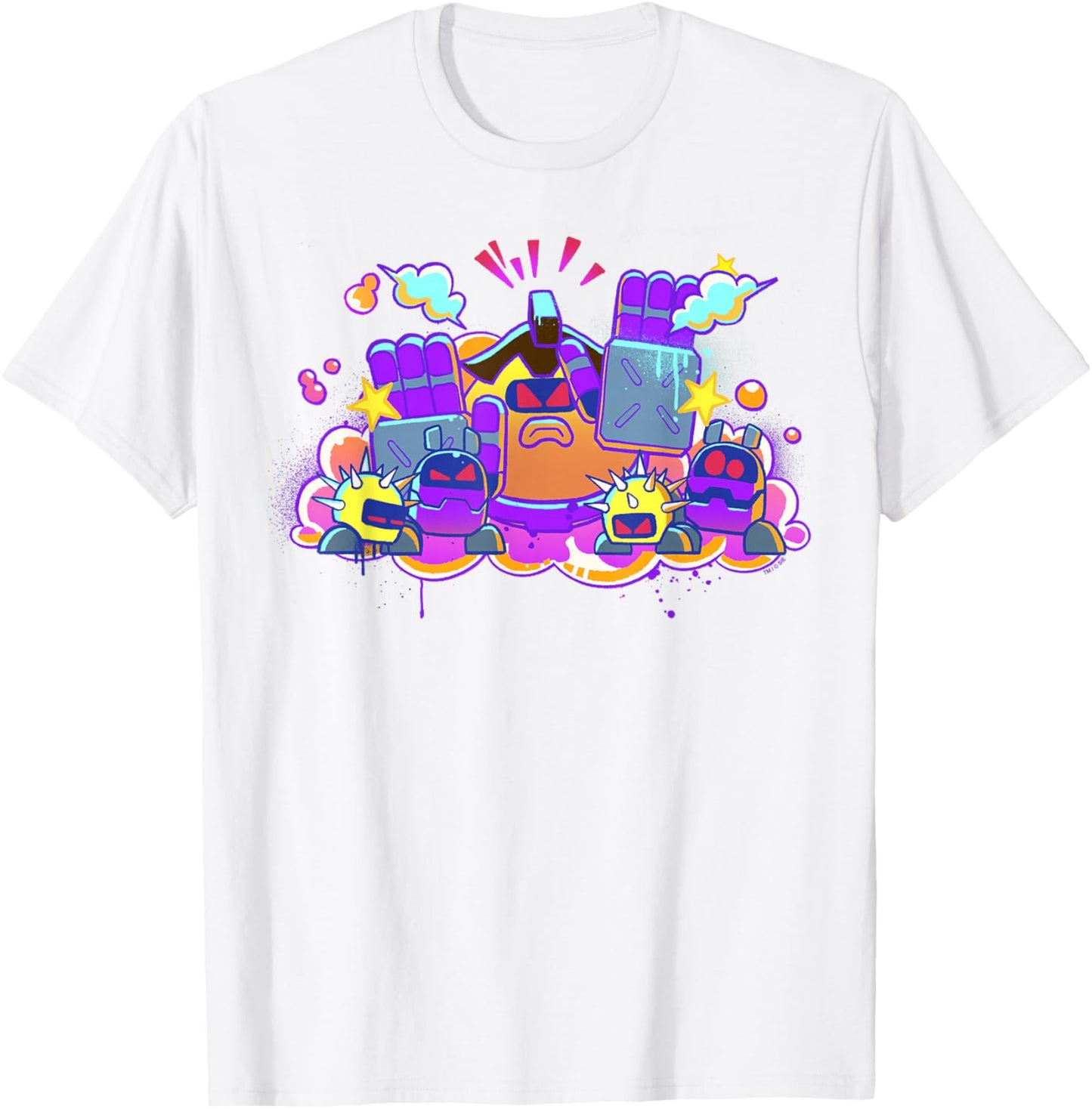 Astrobot Captin Astro Bad Bots Graffiti Style Art T-Shirt - T-Shirt | White