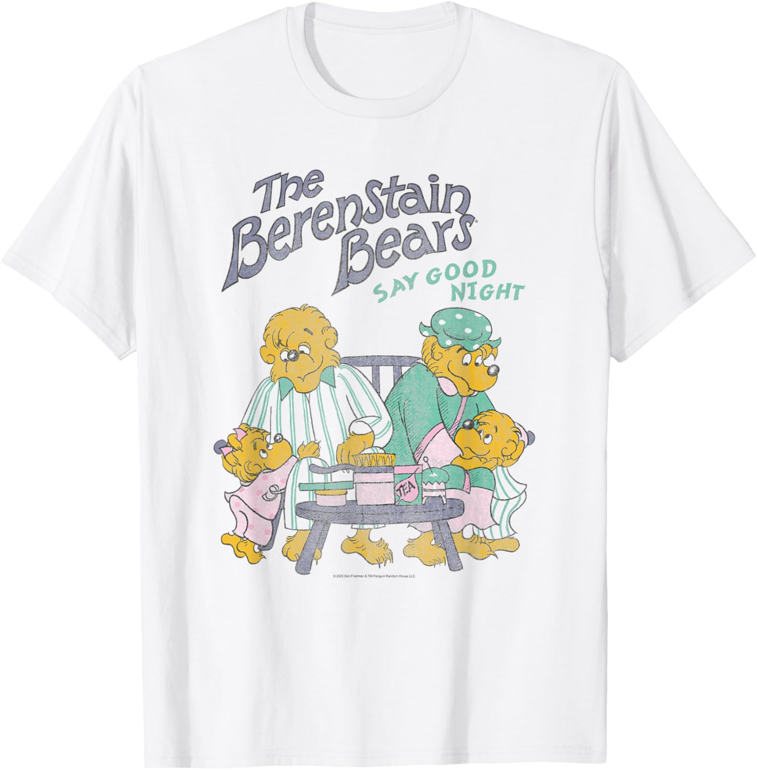 The Berenstain Bears Say Good Night Family Vintage Book T-Shirt - T-Shirt | White