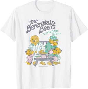 The Berenstain Bears Say Good Night Family Vintage Book T-Shirt - T-Shirt | White