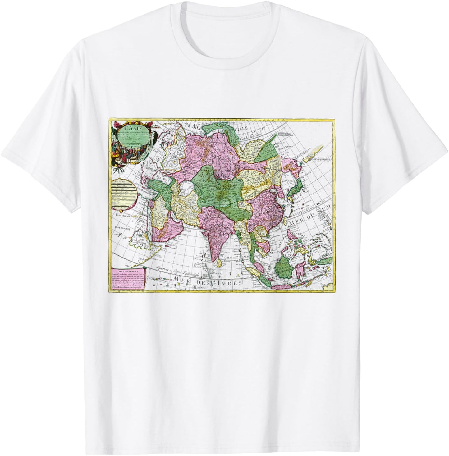 Tartaria Vintage Map T-Shirt - T-Shirt | White