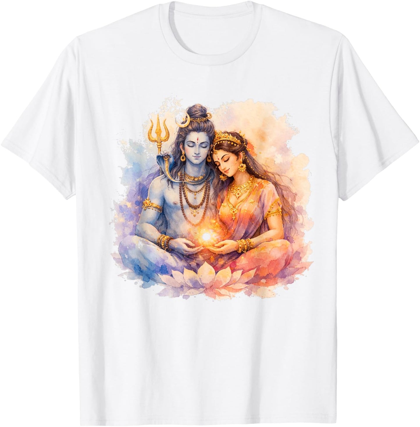Lord Shiva Durga Hindu God Mahadeva Goddess Goddess Parvati T-Shirt - T-Shirt | White