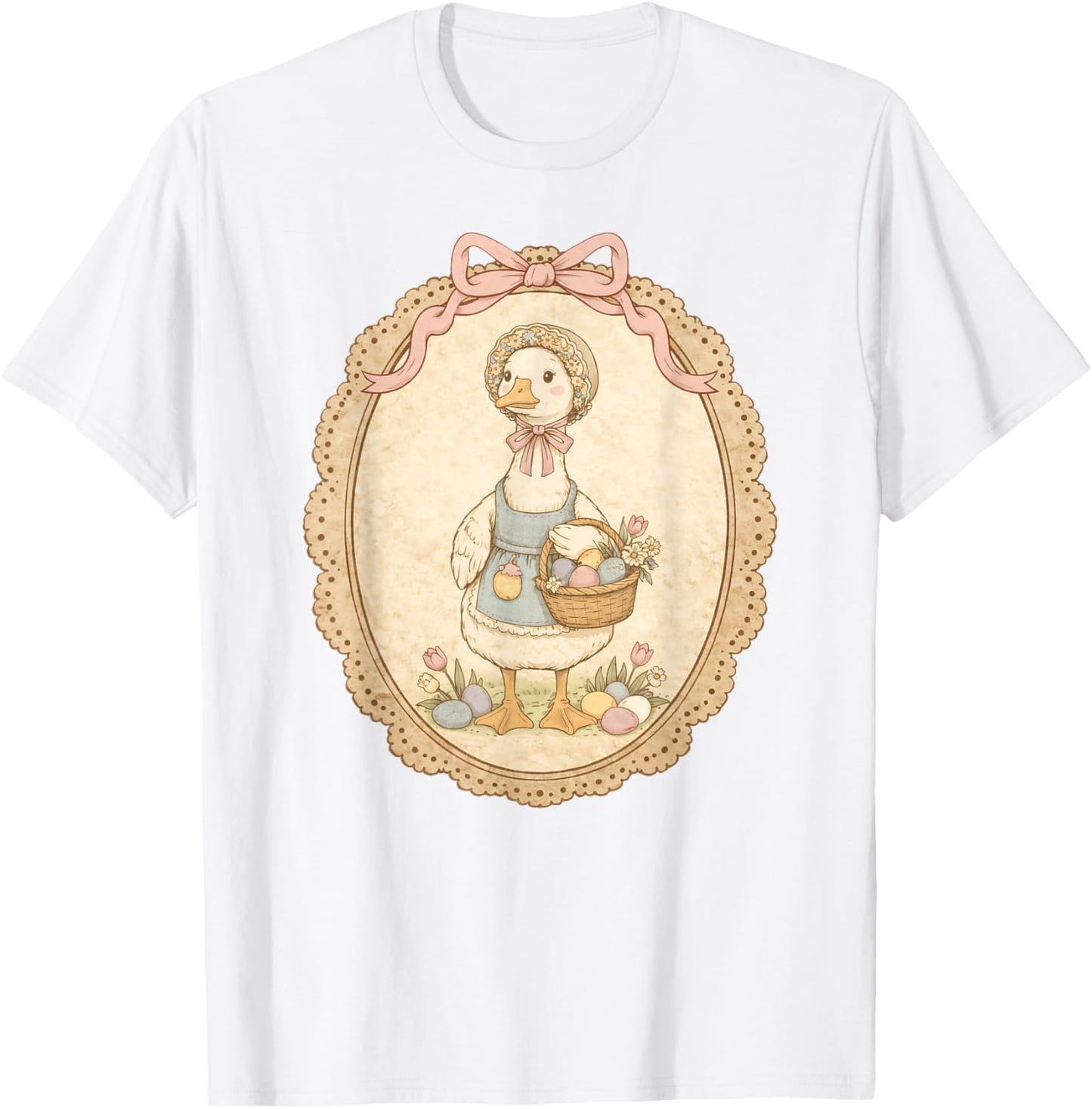 Spring Season Mama Goose for Mom Women Grandma Easter Day T-Shirt - T-Shirt | White