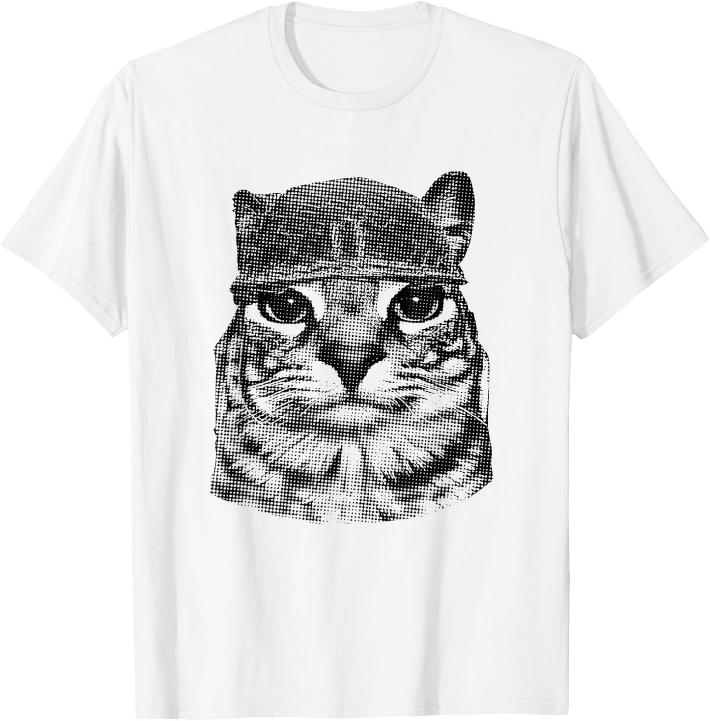 Y2k Kitty Meme Funny Silly Staring Cat Meme Women Men Kids T-Shirt - T-Shirt | White