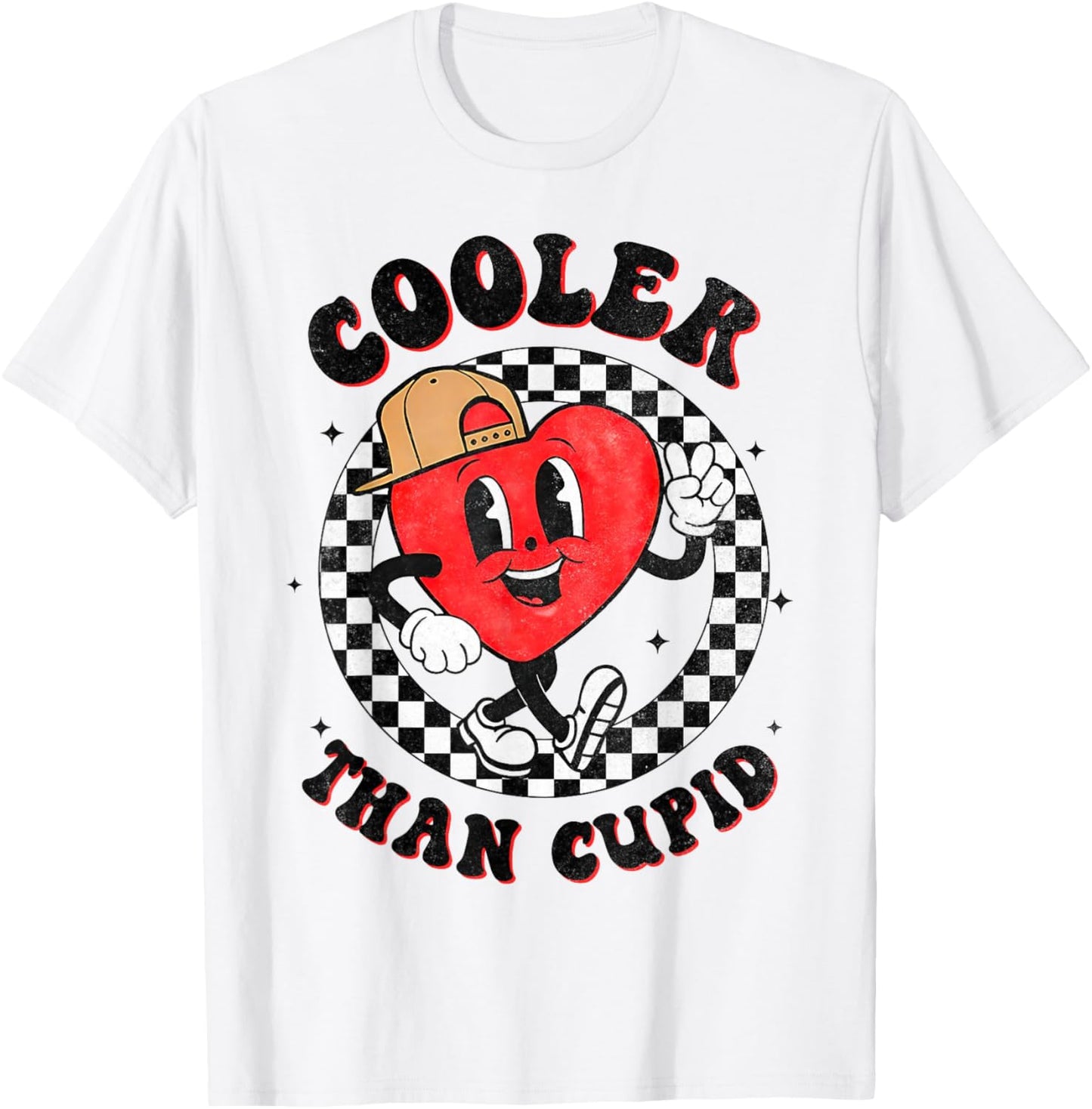 Cooler Than Cupid Valentines Day for Teens Kids Boys Girls T-Shirt - T-Shirt | White