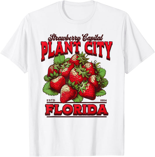 Plant City Florida Strawberry Capital Since 1884 Vintage T-Shirt - T-Shirt | White