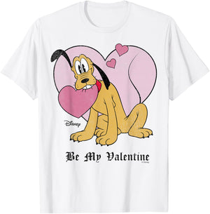 Disney Mickey and Friends Pluto Sweetheart Valentines Retro T-Shirt - T-Shirt | White