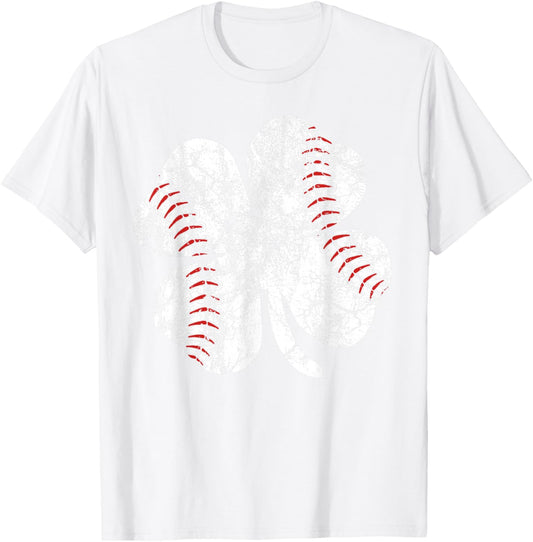 St Patricks Day Shamrock Baseball Saint Paddy's Kids Boys T-Shirt - T-Shirt | White