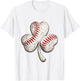 Baseball Shamrock St Patricks Day for Boys Girls Men Women T-Shirt - T-Shirt | White