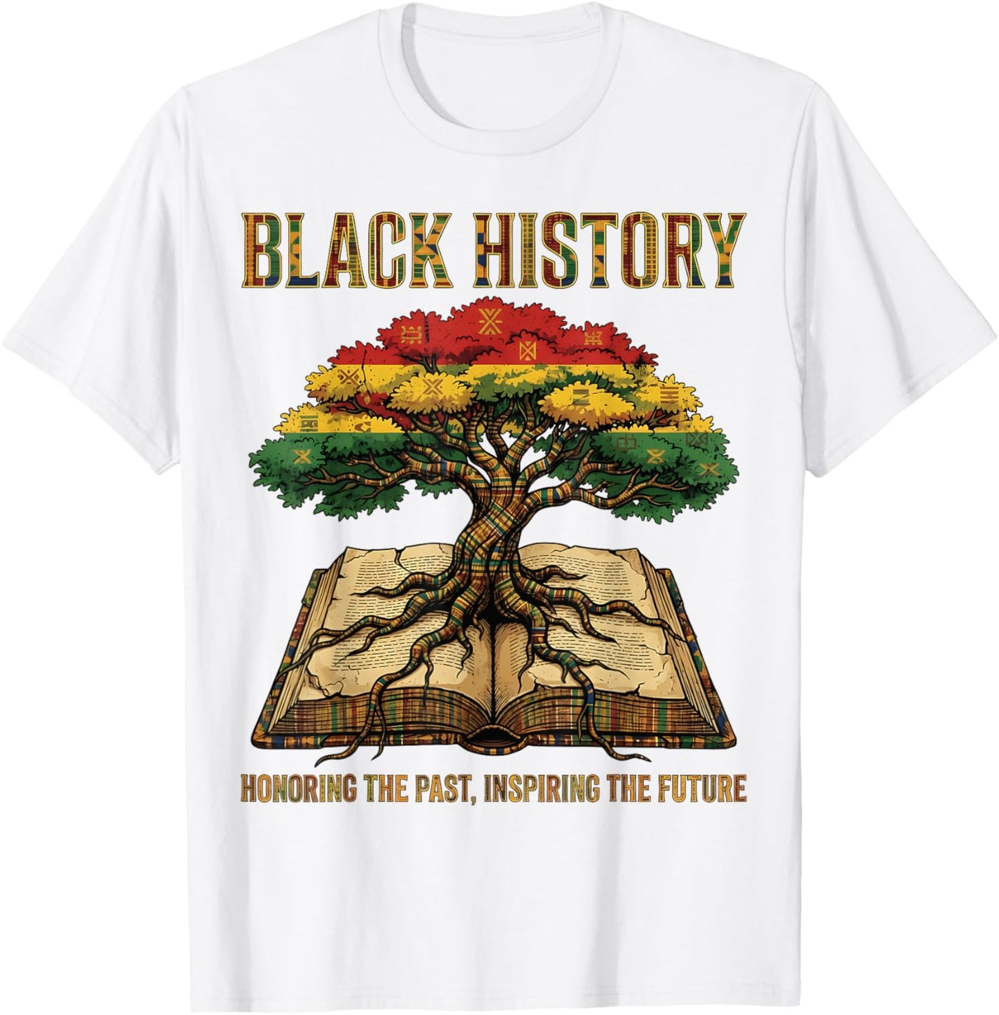 Honoring Past Inspiring Future Black History Month BHM T-Shirt - T-Shirt | White