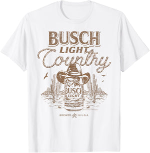 Busch Light Coutry - Rope Detail in Desert T-Shirt - T-Shirt | White