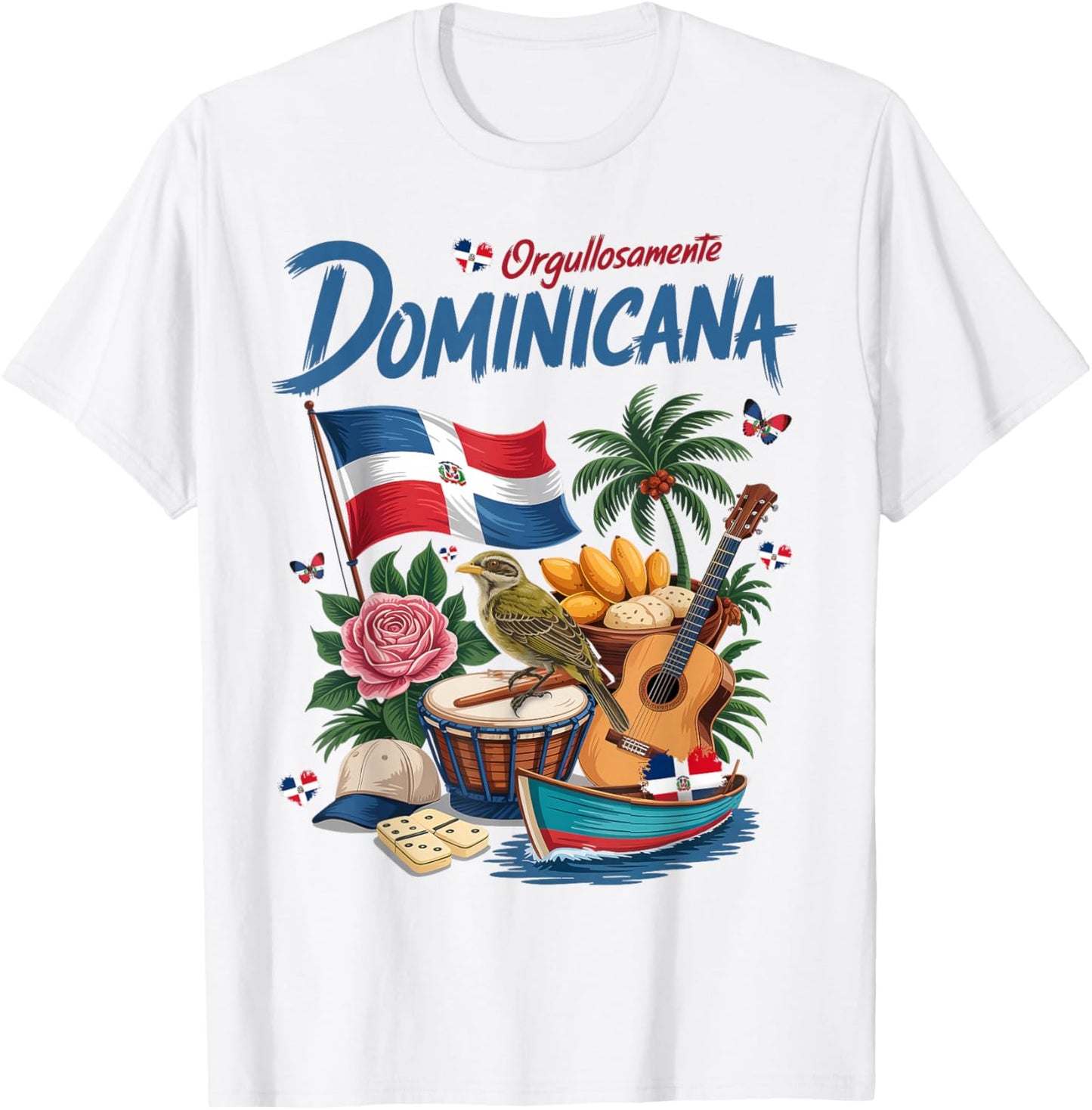 Dominicana Outfit Idea for Kids Dominican Republic Themed T-Shirt - T-Shirt | White