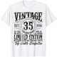 35 Year Old Gifts Vintage 1991 Limited Edition 35th Birthday T-Shirt - T-Shirt | White