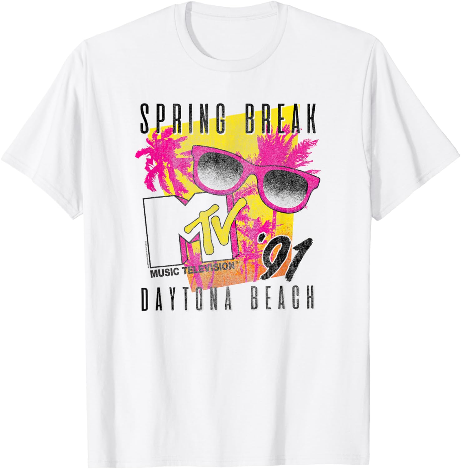 MTV Spring Break Retro Daytona Beach Shades Vintage TV T-Shirt - T-Shirt | White