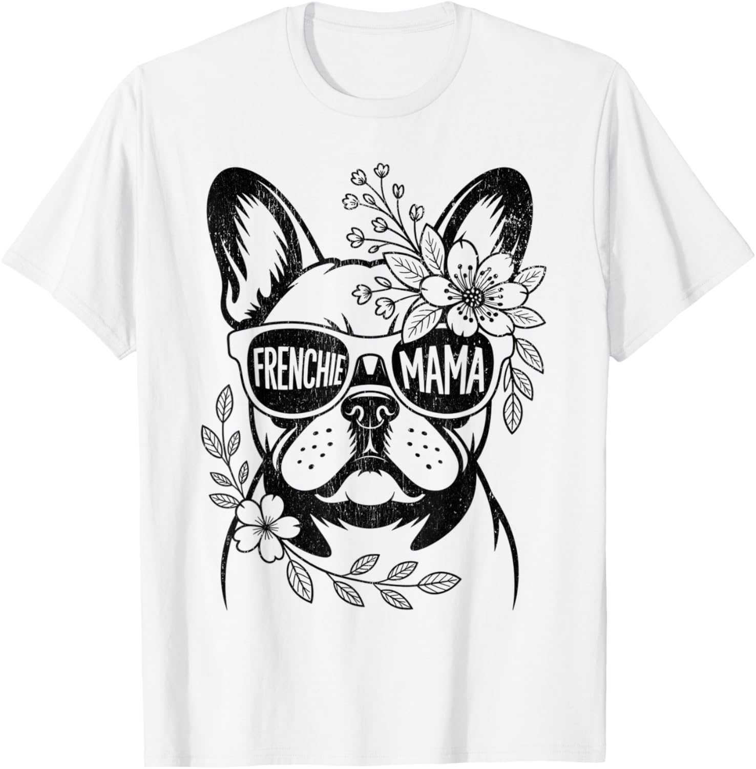 Funny French Bulldog Mom Cute Frenchie Mama for Dog Lover T-Shirt - T-Shirt | White