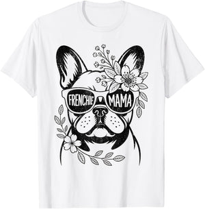 Funny French Bulldog Mom Cute Frenchie Mama for Dog Lover T-Shirt - T-Shirt | White