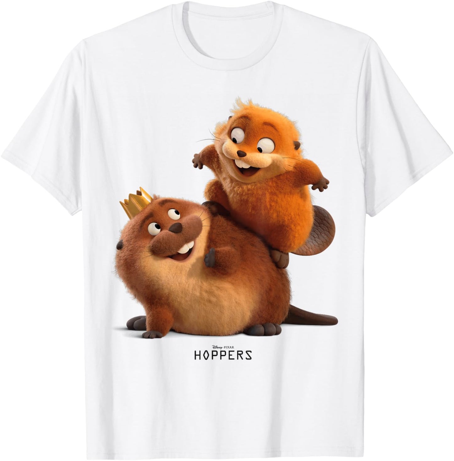 Disney Pixar Hoppers King George and Mabel Playing Together T-Shirt - T-Shirt | White