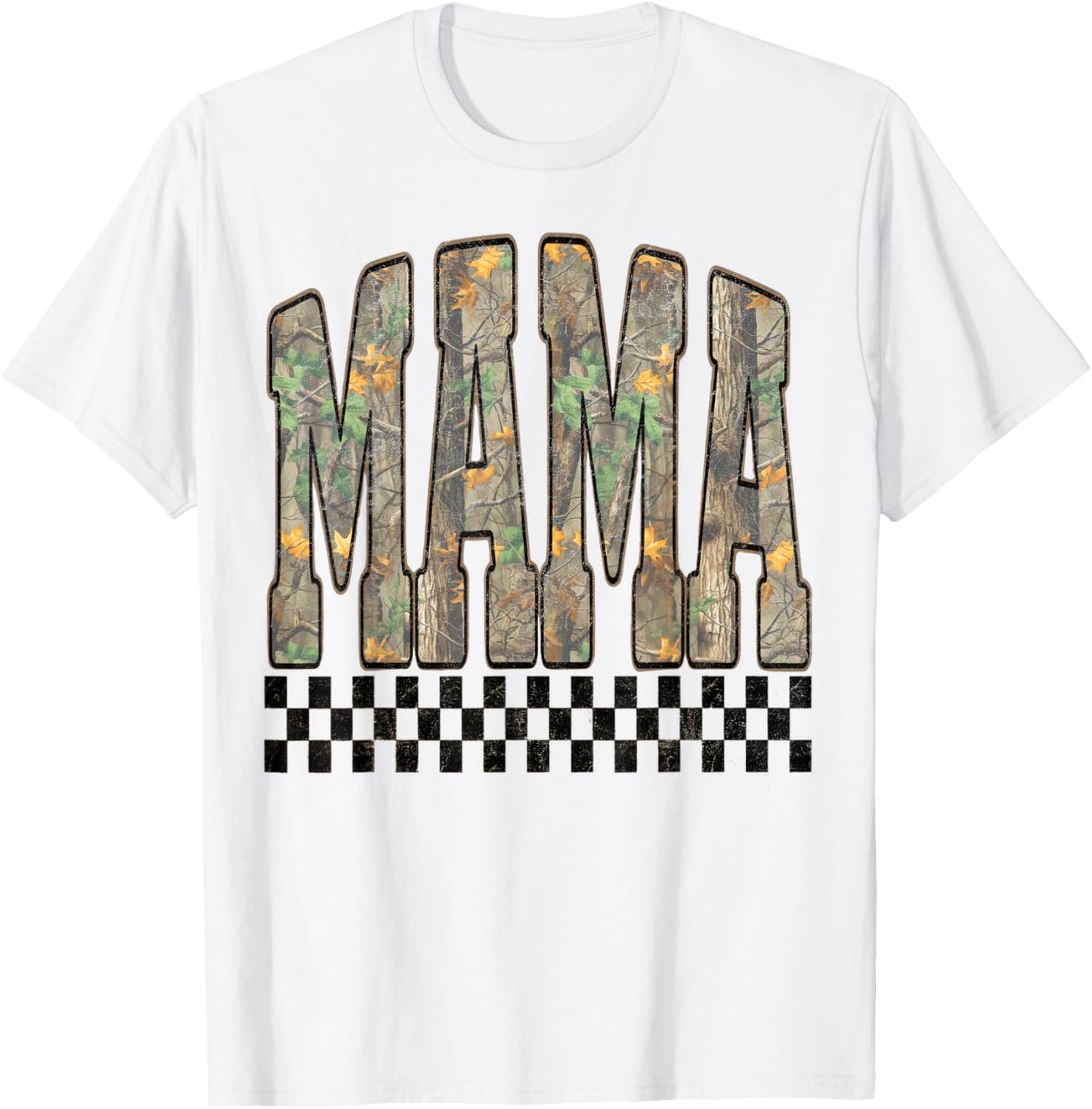 Hunting Mama Camo Western Vintage, Trendy Mom T-Shirt - T-Shirt | White