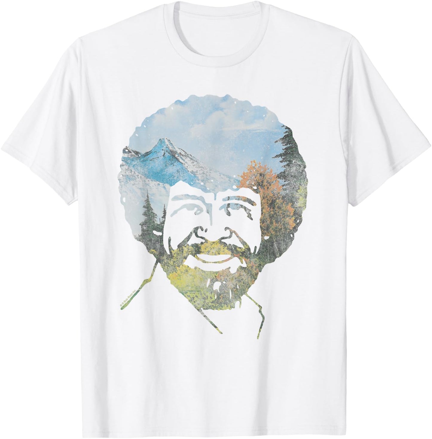 Bob Ross Valley Hair T-Shirt - T-Shirt | White