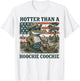 Hoochie Coochie Alligator Funny Patriotic Gator Southern USA T-Shirt - T-Shirt | White