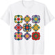 Colorful Granny Square Pattern Mandala Retro Crochet T-Shirt - T-Shirt | White
