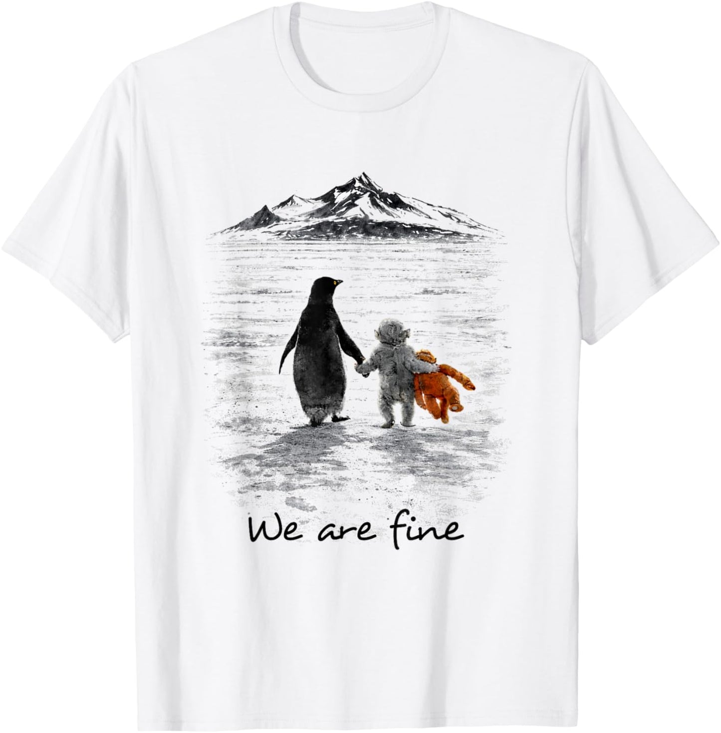 Punch Baby Monkey Meets Nihilist Penguin Viral e Meme T-Shirt - T-Shirt | White