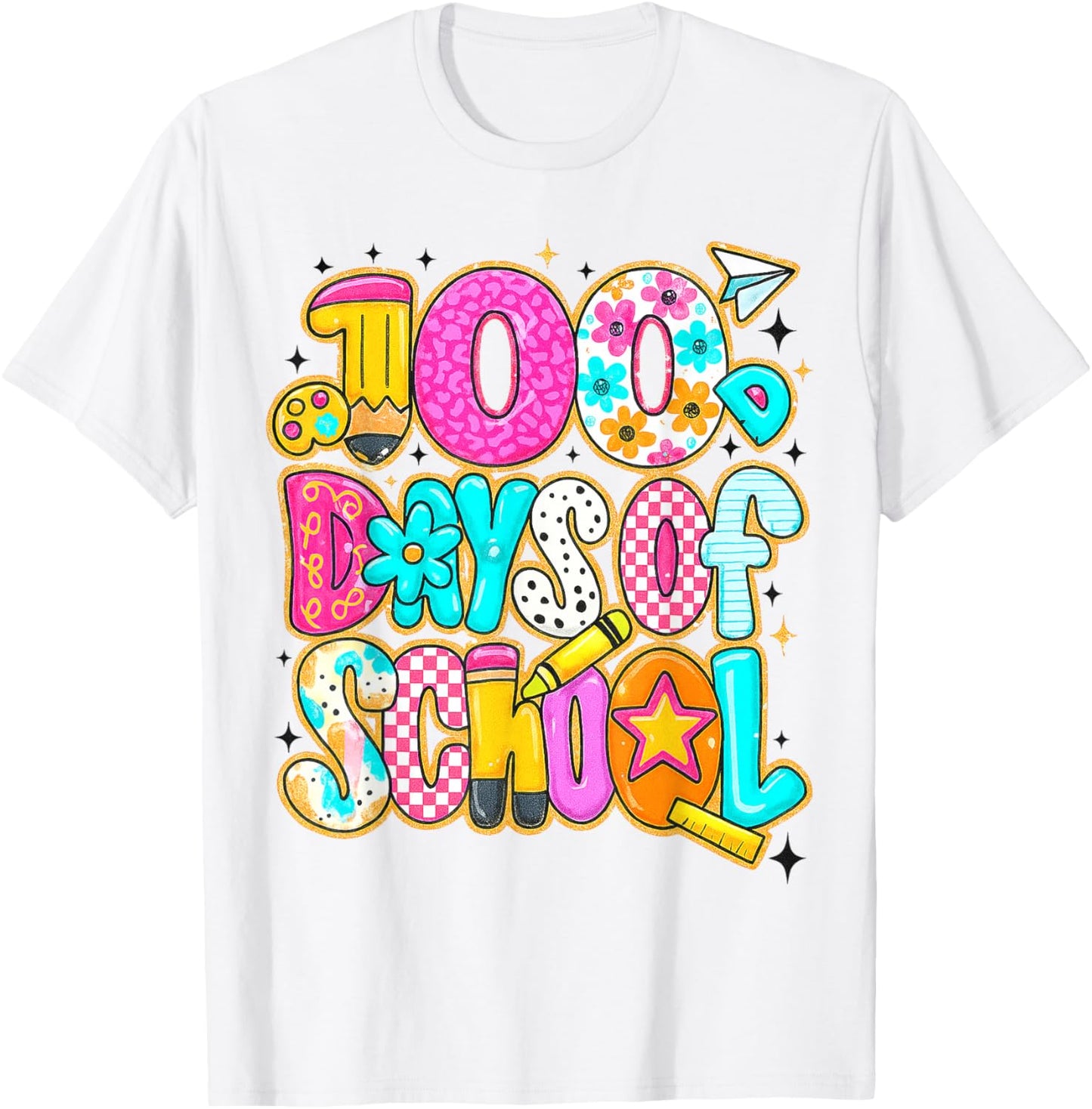 100 Days of School Teachers Coquette 100 Days Smarter T-Shirt - T-Shirt | White