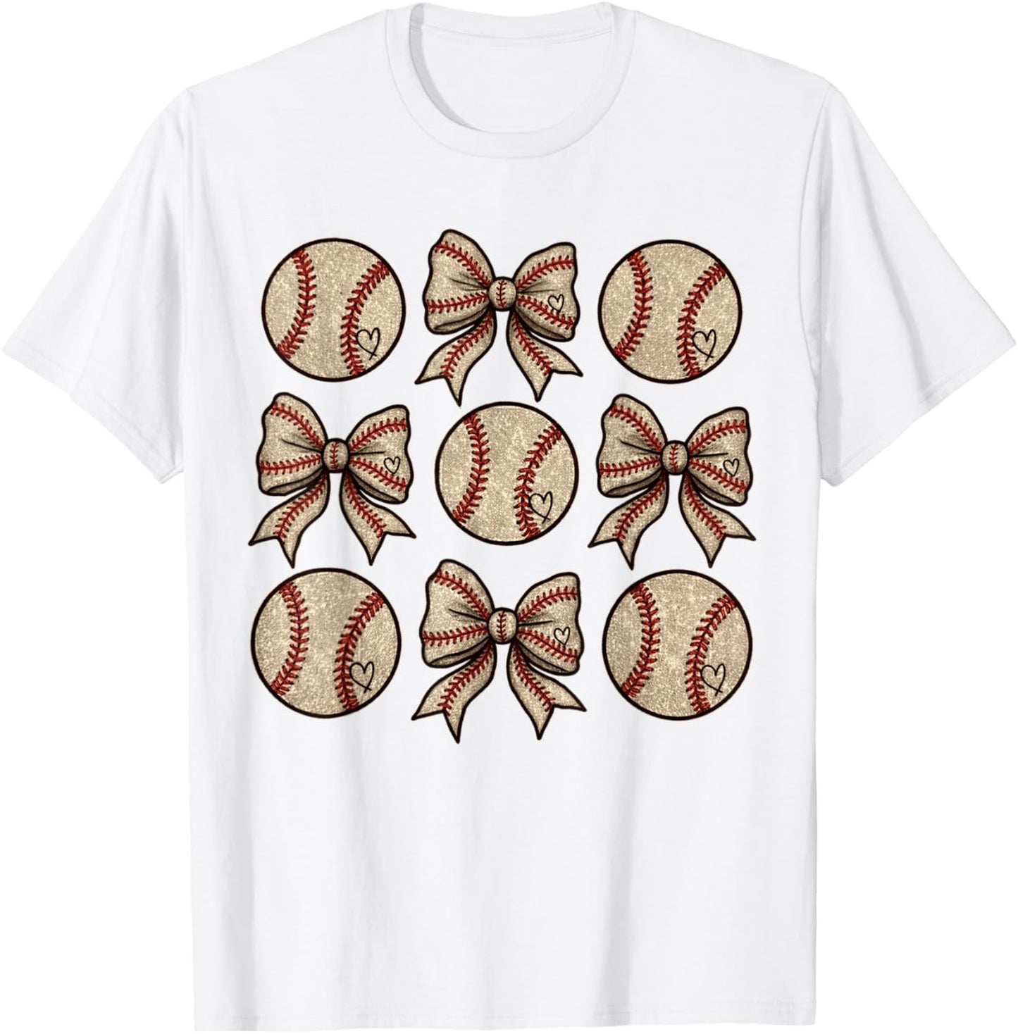 Soccer Bow Game Day Baseball Coquette Bow Women Girls T-Shirt - T-Shirt | White
