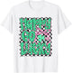 Retro Checkered Happy Go Lucky Shamrock Cute St Patricks Day T-Shirt - T-Shirt | White