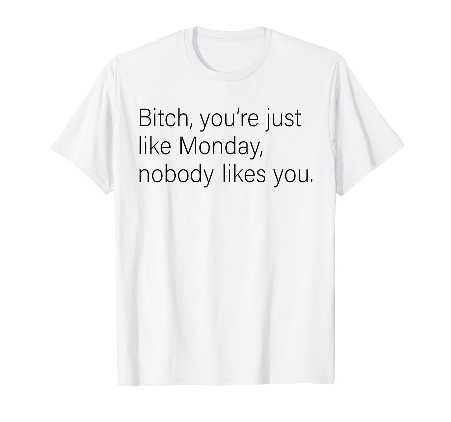 Bitch You're Just Like Monday Nobody Likes You Funny Saying T-Shirt