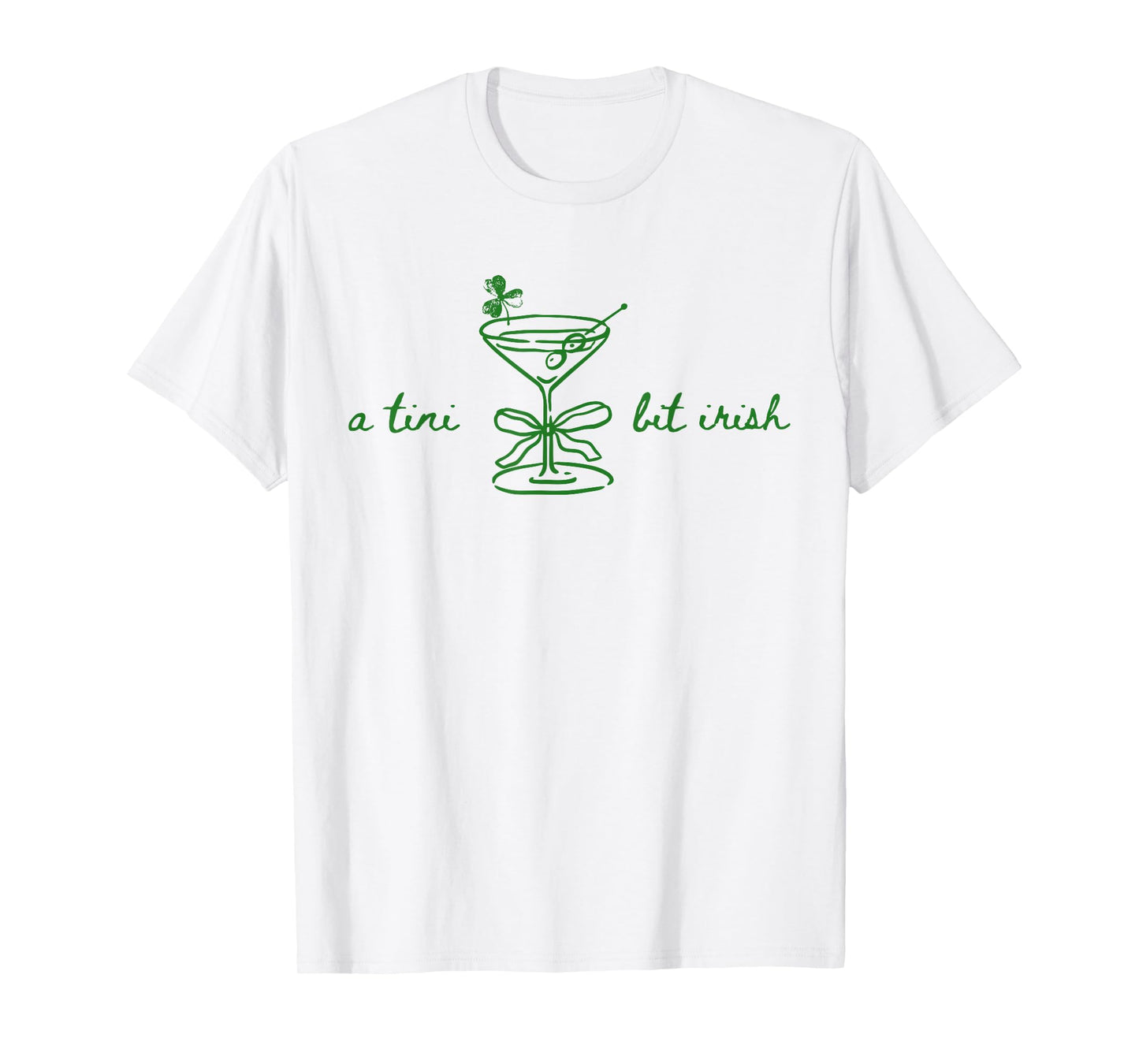 Funny Retro A Tiny Bit Irish Cocktail Lovers St Patricks Day T-Shirt