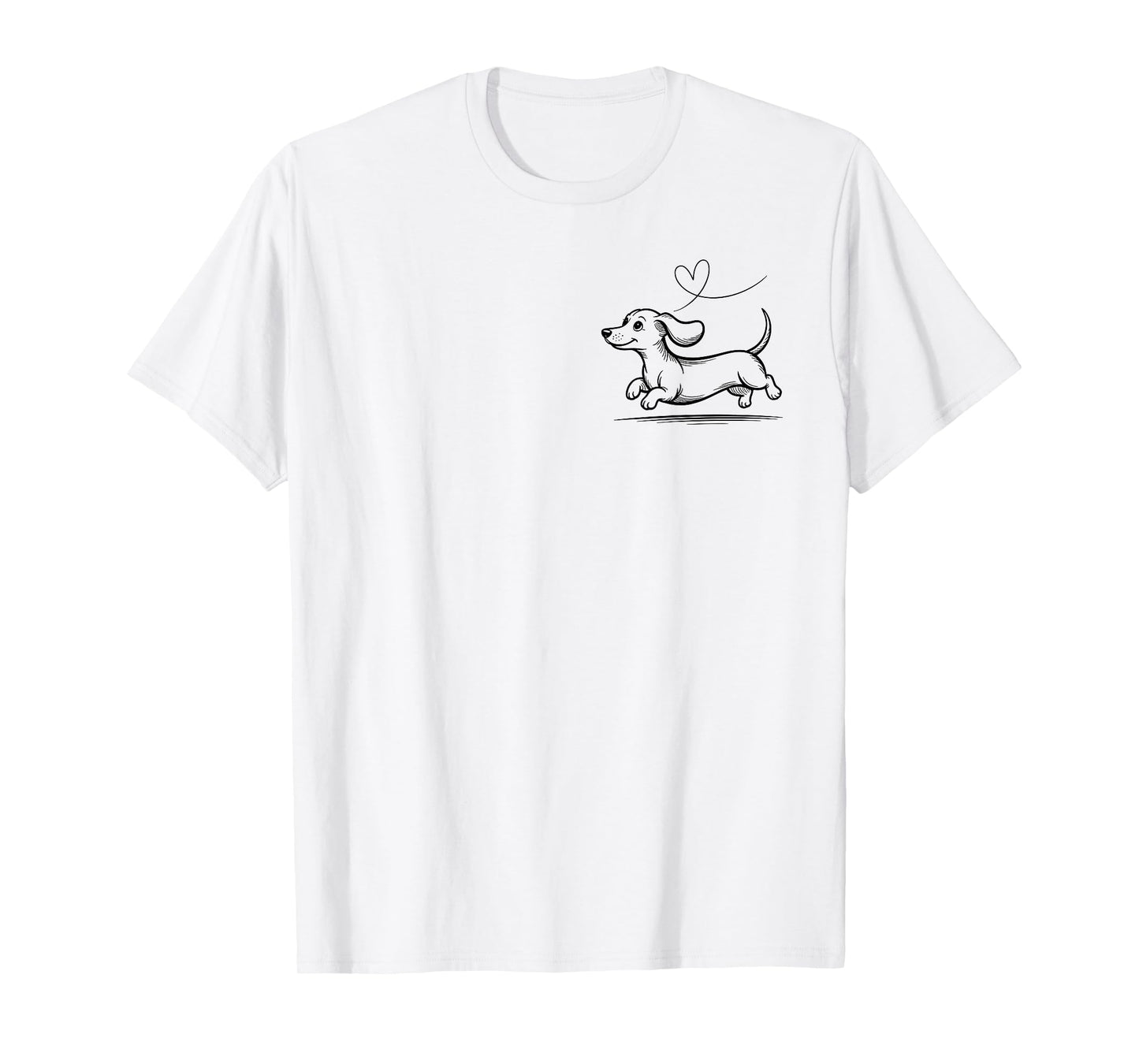 Dachshund Sketch Art Dog Wiener Dog Lover T-Shirt