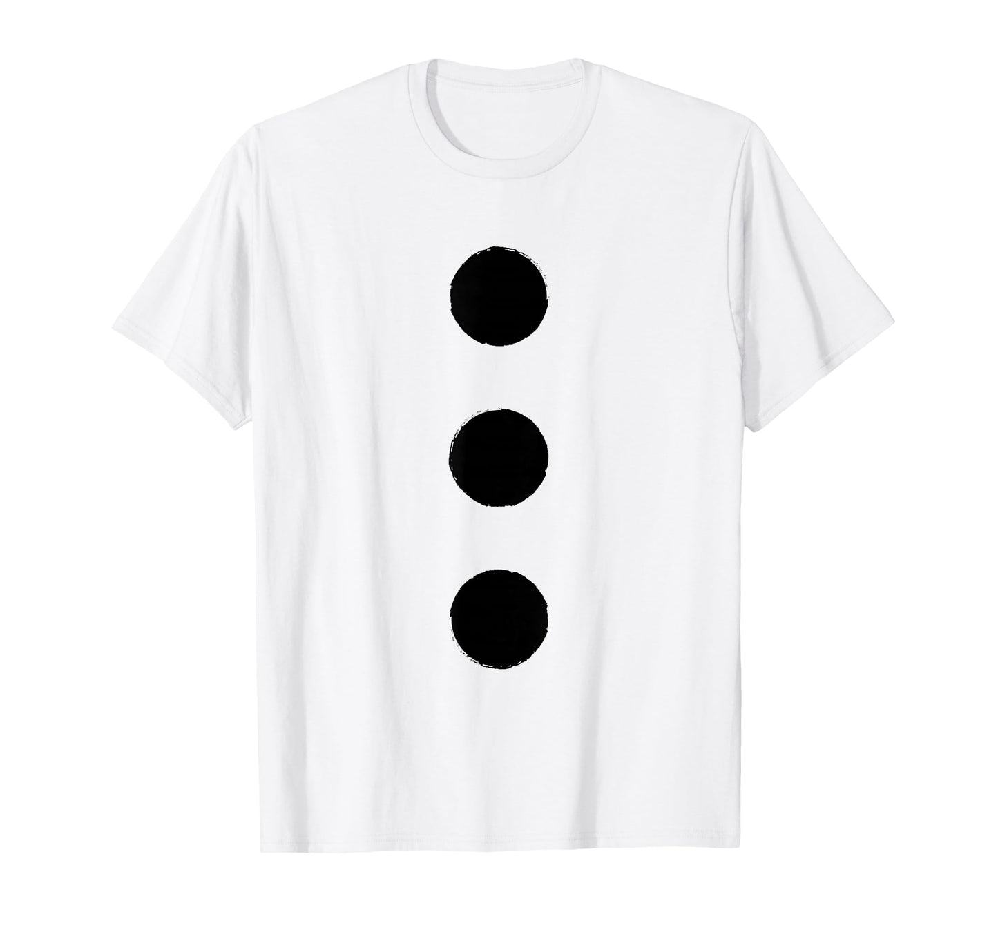 Snowman Costume Apparel Three Black Buttons Christmas Outfit T-Shirt