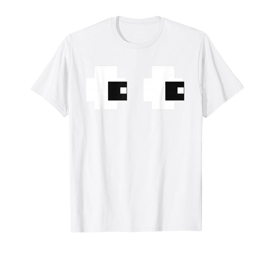 Retro Arcade Game Ghost Eyes Halloween Group Costume T-Shirt