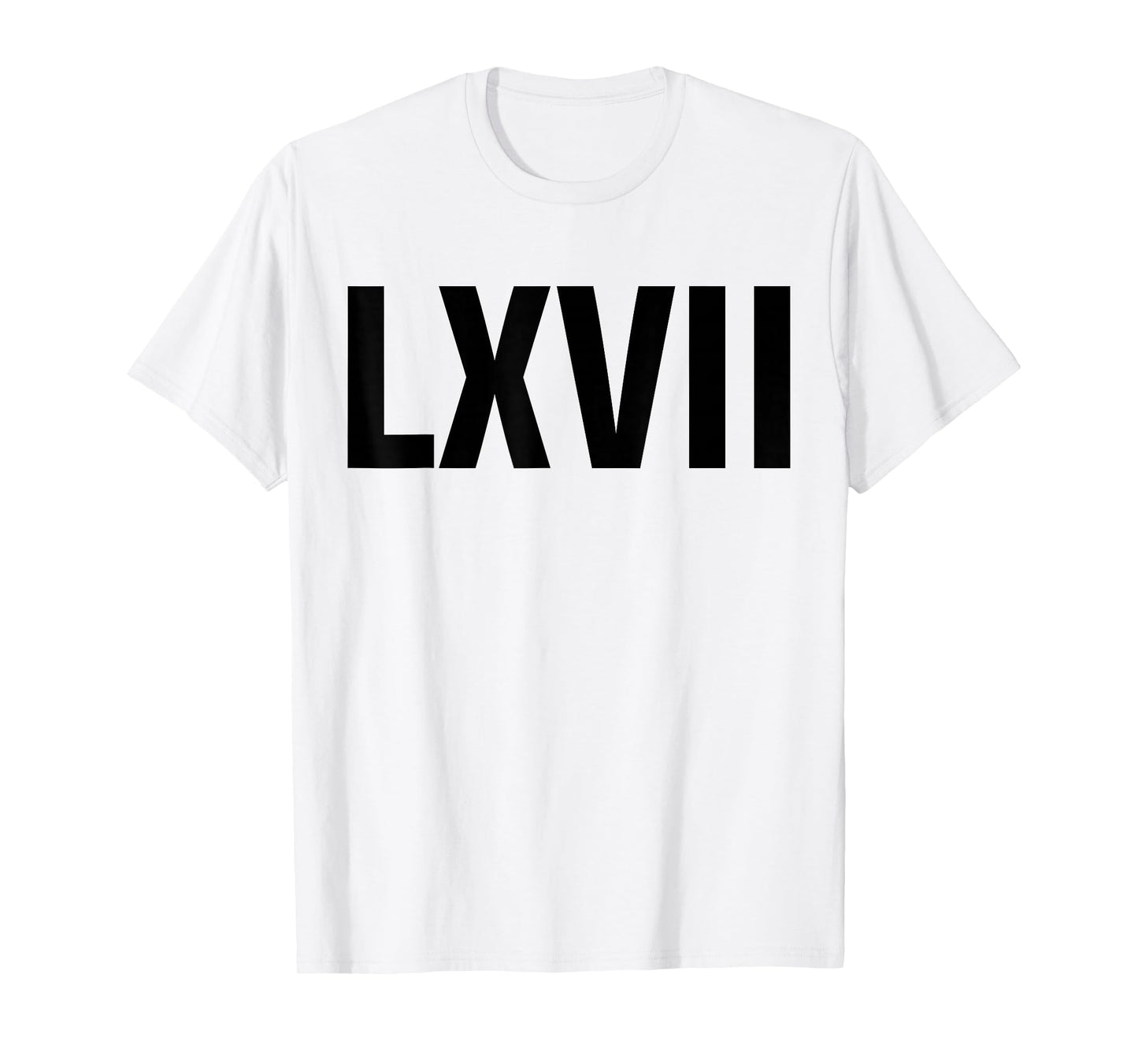 Roman 67 Year Old Funny Teacher 67th Birthday LXVII Meme 6 7 T-Shirt