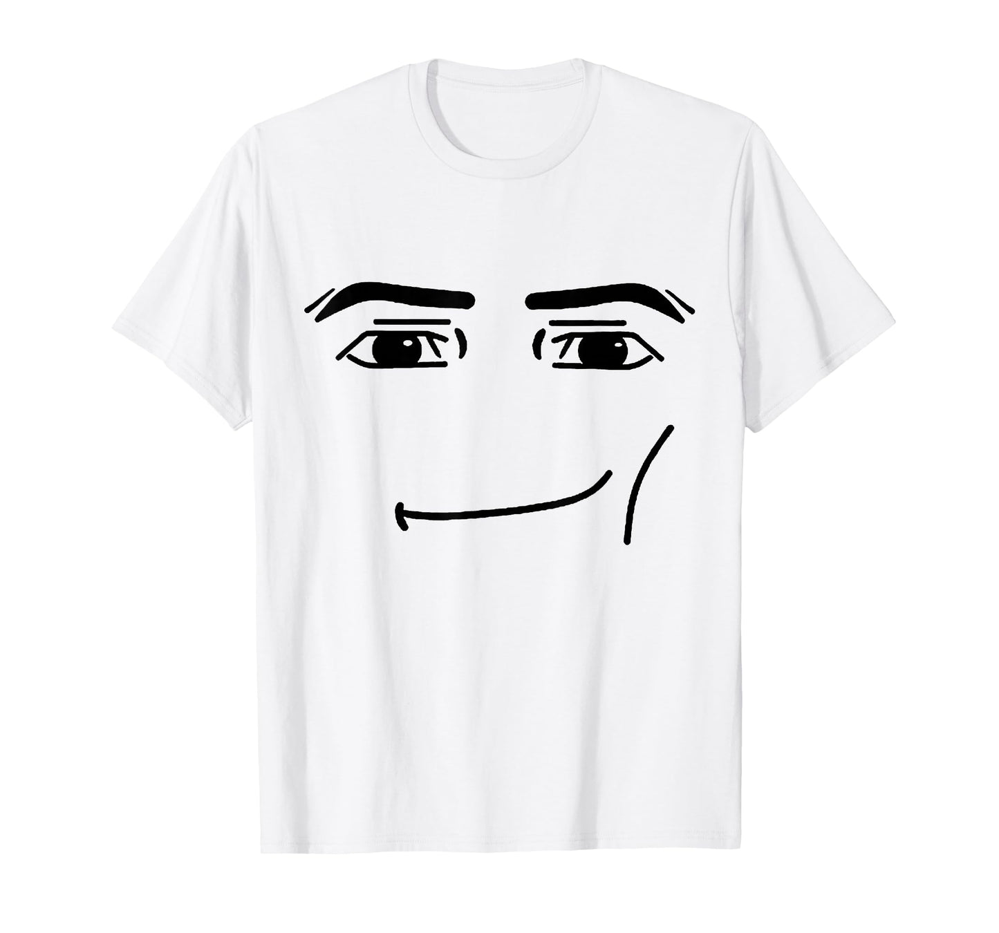 Smirk Face Meme Raised Eyebrow Minimal Line Art T-Shirt