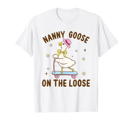 Nanny Goose On The Loose Funny Birthday Matching Family T-Shirt